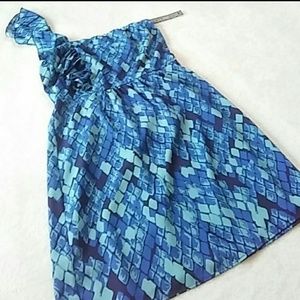 NWT Gianini Bini One Shoulder Diamond Print Dress